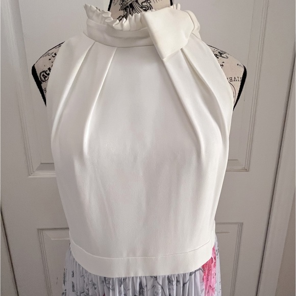 NWOT TED BAKER CORNALA BABYLON PLEATED FLORAL SKIRT DRESS SZ 8/10 US TED SZ 3 - Picture 8 of 12